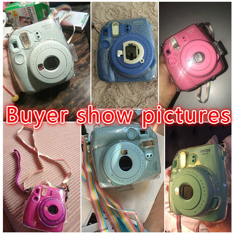 Crystal Transparent Protective Case Cover Pouch Shoulder Strap for Fuji Fujifilm Instax Camera Instant Mini 9 8 8+ Accessories - Korvel