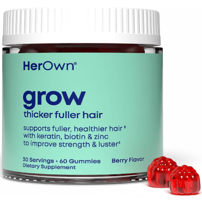 Gommes Her Own Grow pour des Cheveux Plus Épais - 60 Comptes
