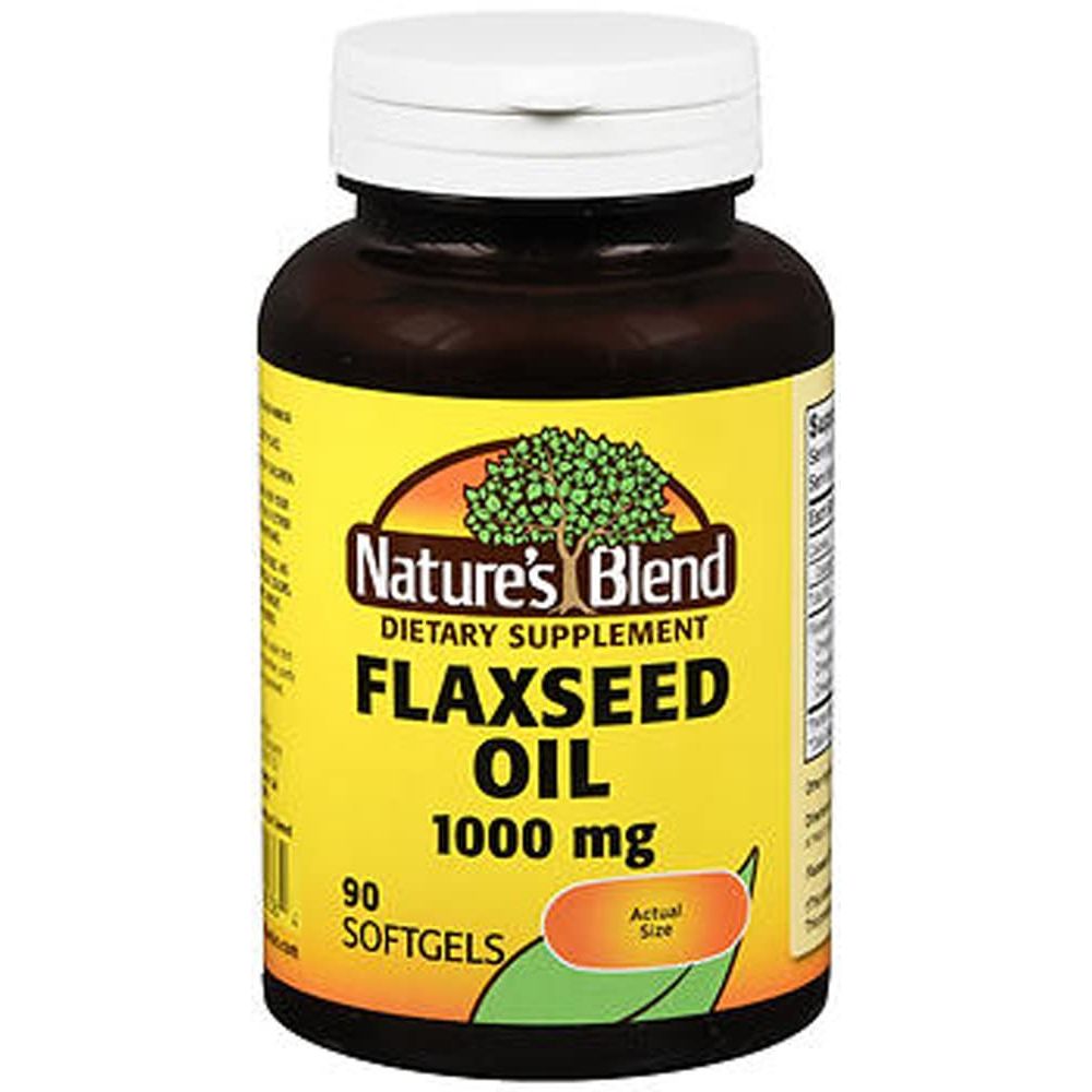 Huile de lin Nature's Blend 1000 mg – 90 gélules molles