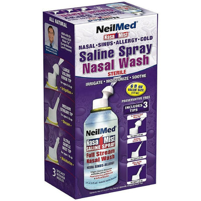 NeilMed NasaMist Spray Salin Tout-en-Un, Taille Économique, 6,3 oz