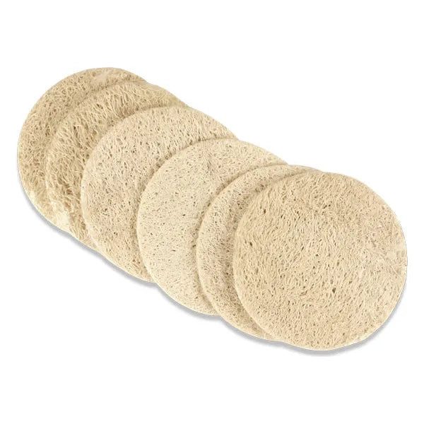Touch Me - Natural Loofah Disks (6 Pack)