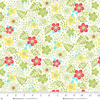 Tissu en coton à fleurs multicolores Jubilee - 44" / 45" par yard