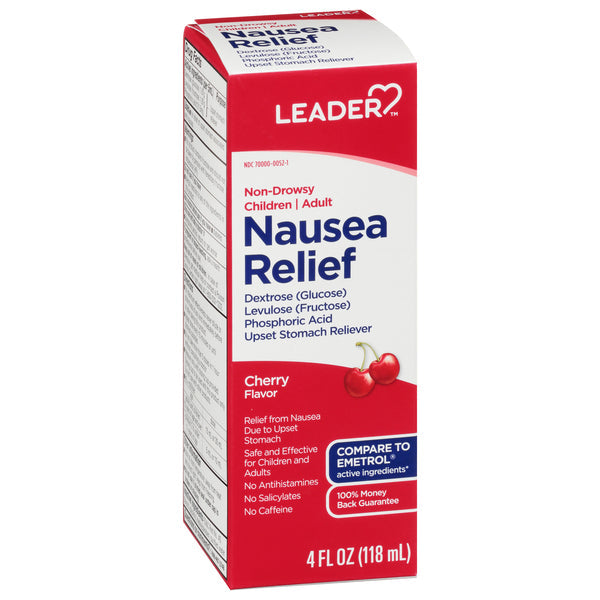 Alivio de Náuseas Leader Sabor Cereza 4 Oz