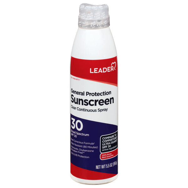 Spray de protector solar transparente Leader General Protection SPF 30 - 5.5 oz