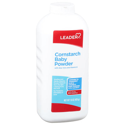 Leader™ Cornstarch Baby Powder - 15 Oz