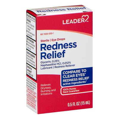 Leader Redness Relief Eye Drops - 0.5 Oz