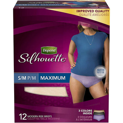 Depend Silhouette para Mujeres - Bragas de Máxima Absorbencia S/M