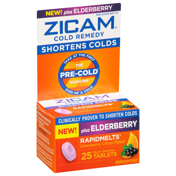 Zicam Rapidmelts Elderberry Citrus Flavor Cold Remedy Tablets
