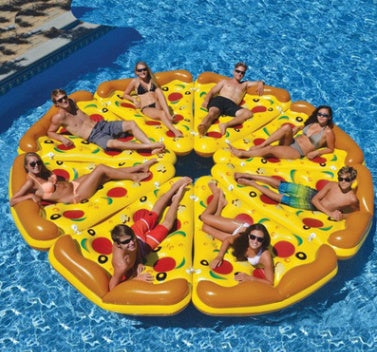 Inflatable Pizza Lounger for Pool Relaxation