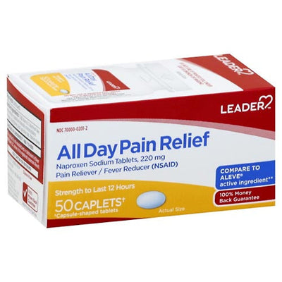 Leader™ All Day Pain Relief – Naproxen Sodium 220 mg Caplets