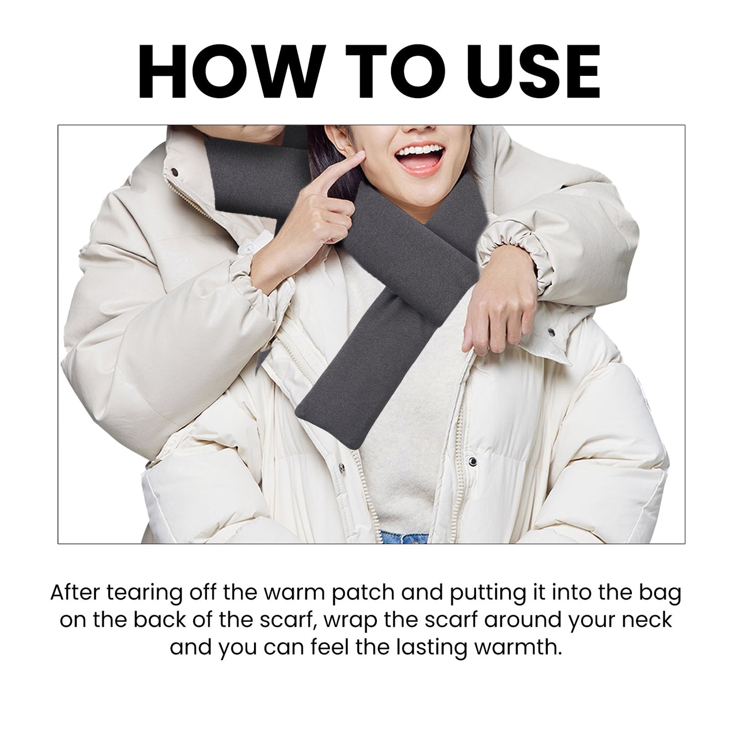 HouKea Heating Scarf, Winter Neck Protector Hot Compress Neck Cover Cold Anti-Freezing Warm Heat Scarf Warm Baby - Korvel