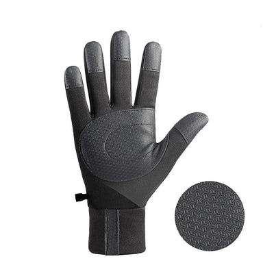 Outdoor Sports Warm Gloves Winter Windproof With Fleece Thickened Fitness Non-Slip Driving Touch Screen Cycling Gloves - Korvel