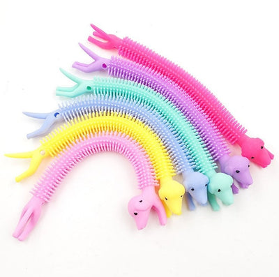 Cartoon unicorn cute pet animal lala music bracelet tpr soft rubber vent decompression noodle decompression toy - Korvel