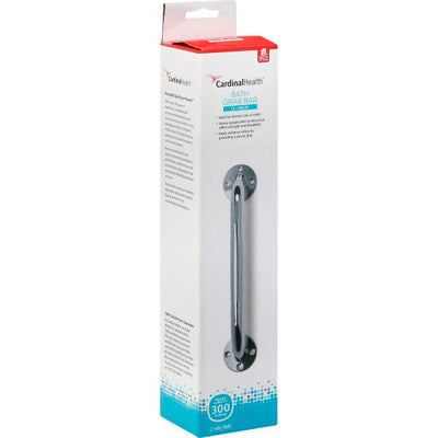 Cardinal Health 12-Inch Chrome Grab Bar for Bathroom Safety