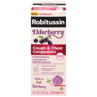Children's Elderberry Cough & Chest Congestion Relief – 4 Fl Oz