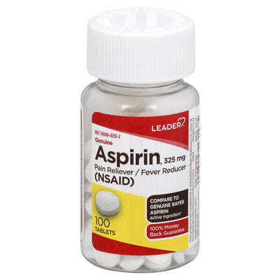 Leader Aspirin 325 Mg Comprimés - Soulagement Authentique