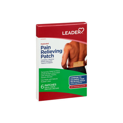Parche Medicado Dirigido para Alivio del Dolor Leader - 6 Ct
