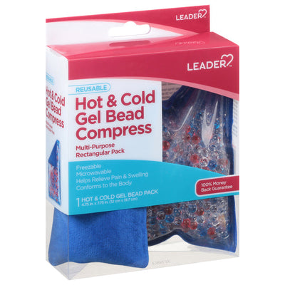 Compresse en Gel à Billes Multipurpose Leader® – Chaud & Froid – Réutilisable