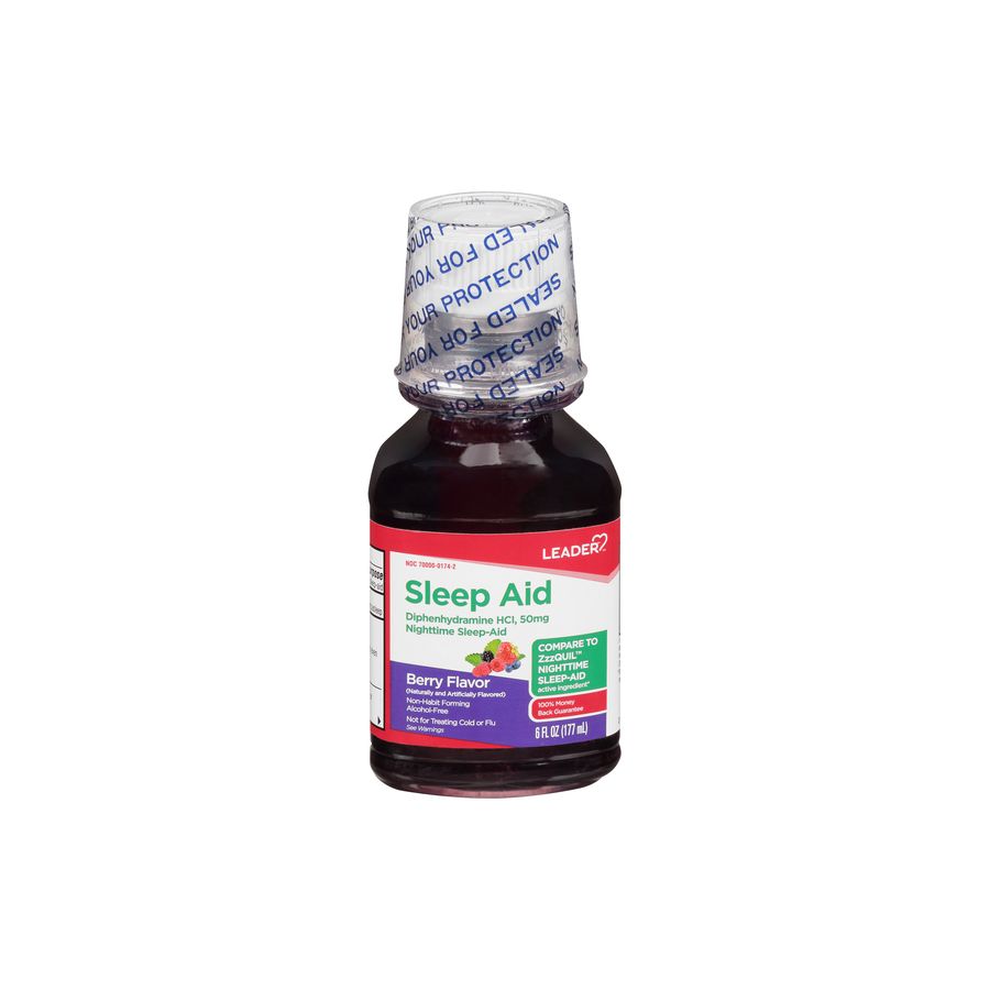 Leader Sommeil Nocturne 50mg Liquide Saveur Baie, 6 Oz