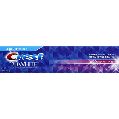 Dentifrice blanchissant Crest 3D White - Menthe radieuse 6,4 oz