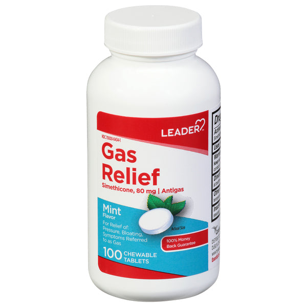 Leader™ Soulagement des Gaz – Comprimés à Mâcher de Siméthicone 80 mg