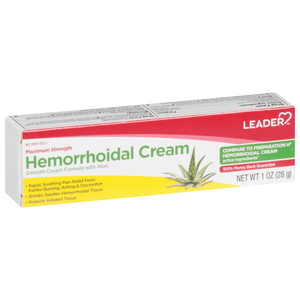 Leader Maximum Strength Hemorrhoidal Cream 1 Oz