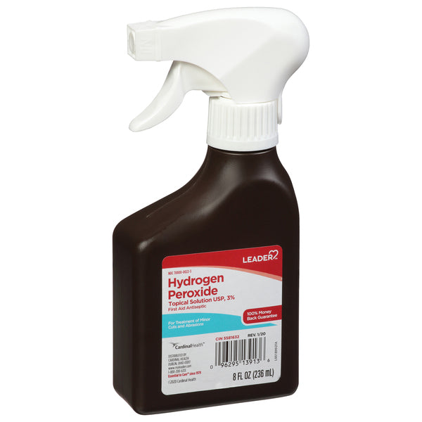 Spray de solution de peroxyde d'hydrogène Leader à 3 % - 8 oz