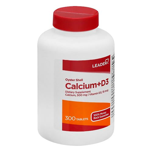 Leader Oyster Shell Calcium Plus D3 Supplement Tablets