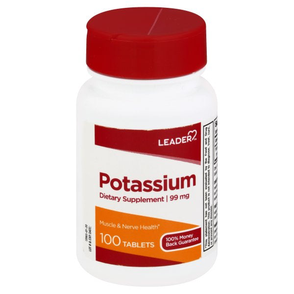 Leader™ Potassium Gluconate 99 mg – Essential Mineral Supplement
