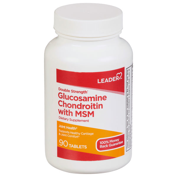Glucosamina y Condroitina de Doble Fuerza de Leader con MSM - 90 Tabletas