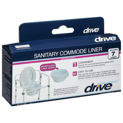 Drive Medical Commode Pail Liners with Absorbent Pad