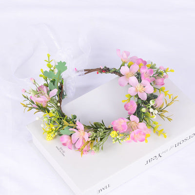 Elegant Flower Wreath Headband for Bridal and Photography