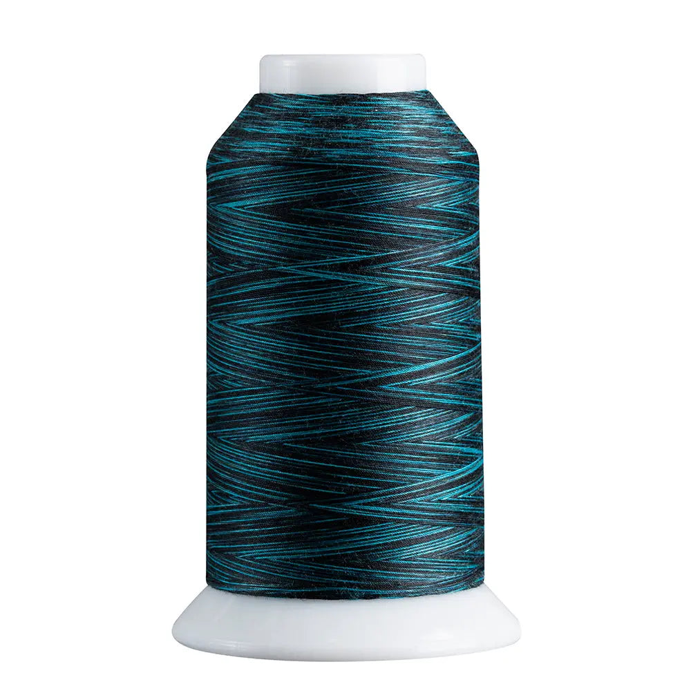 Hilo de poliéster variegado Superior Spirit 807 Teal/Negro