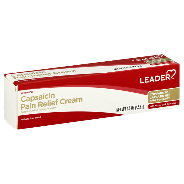 Crema para el Alivio del Dolor con Capsaicina Leader, 1.5 Oz