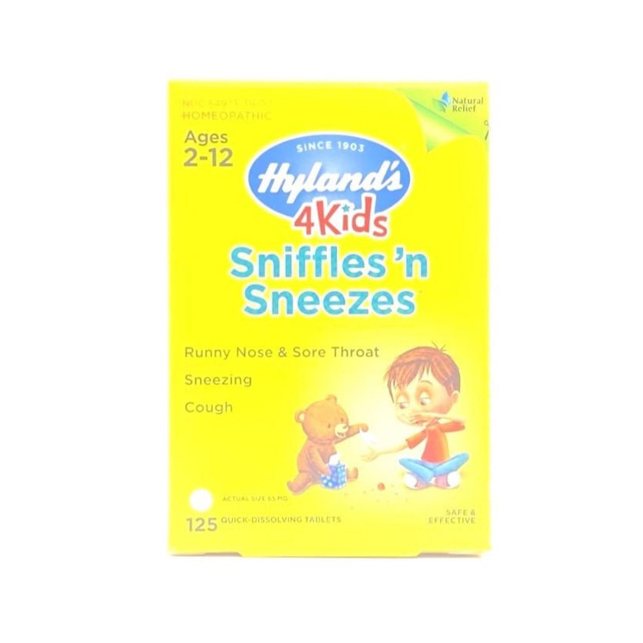Sniffles 'n Sneezes Homeopáticos de Hyland para Niños - 125 Tabletas