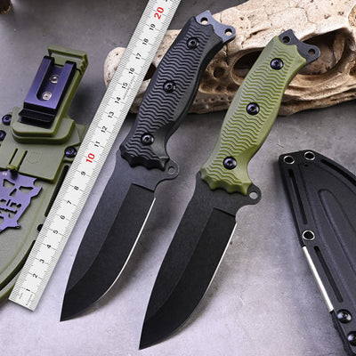 A3 High Hardness Outdoor Multifunctional Portable Knife Straight Hunting Knives Camping and Hiking Tool Knife - Korvel