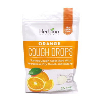 Bonbons contre la toux naturels Herbion - Saveur orange, 25 bonbons