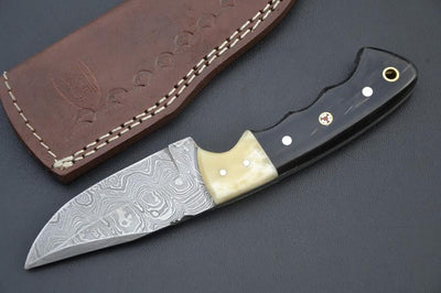Artisan Crafted Damascus Steel Hunting and Skinning Knife - Korvel