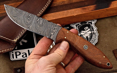 Premium Custom Damascus Steel Hunting and Camping Knife - Korvel