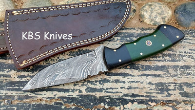 Premium Custom Damascus Steel Hunting and Skinning Knife - Korvel