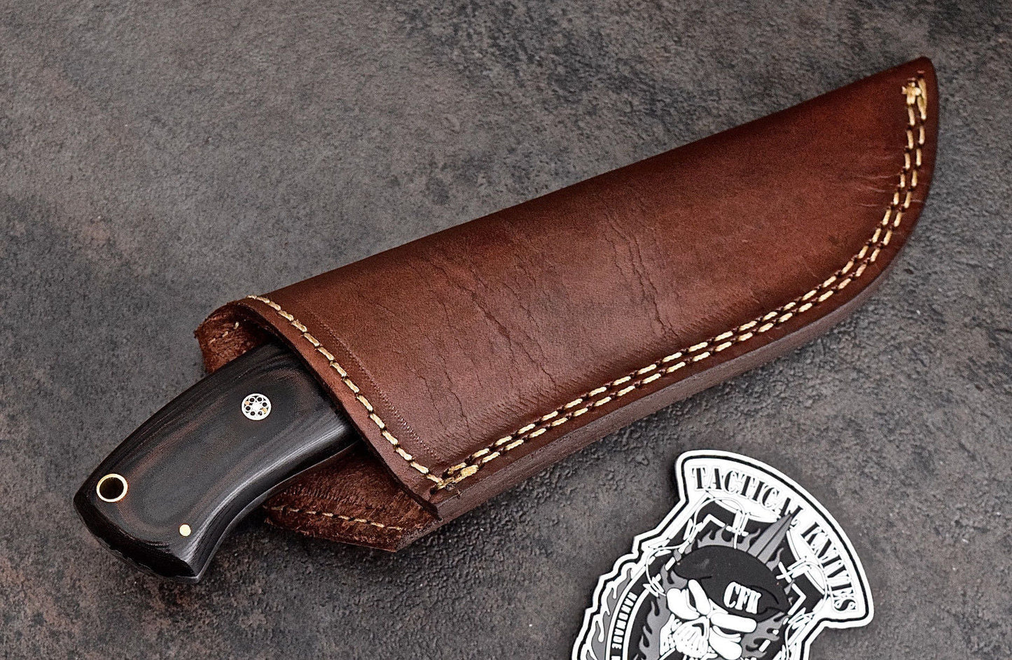 Premium Custom Damascus Steel Hunting and Camping Knife - Korvel