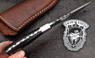 Premium Custom Damascus Steel Hunting and Camping Knife - Korvel