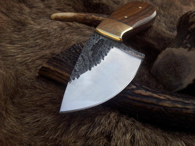 Premium Hand-Forged 1095 Steel Deer Skinning Knife – 6-Inch Drop Point with Elegant Rosewood Handle - Korvel