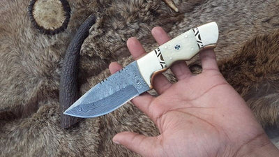 Artisan Crafted Damascus Steel Hunting and Skinning Knife - Korvel