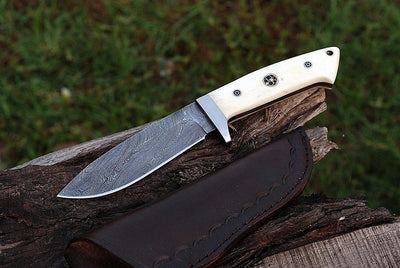 Premium Handmade Damascus Steel Skinning Knife - Korvel