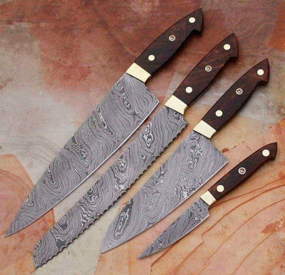 Premium Damascus Steel Chef Knife Set for Culinary Excellence - Korvel