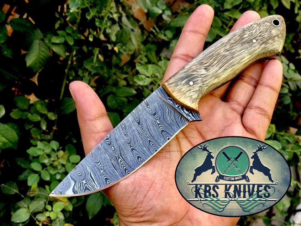 Premium Handmade Damascus Steel Hunting and Skinning Knife - Korvel