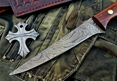 Artisan Crafted Damascus Steel Flexible Boning Knife - Korvel