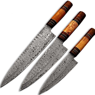 Premium Damascus Chef Knife Set - Artisan Crafted - Korvel