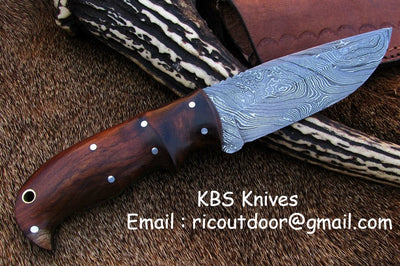 Artisan Crafted Damascus Steel Skinning Knife - Korvel